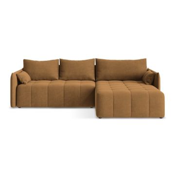 Colțar teracotă extensibil/cu spațiu de depozitare (cu colț pe partea dreaptă/cu șezlong) Moku – Makamii