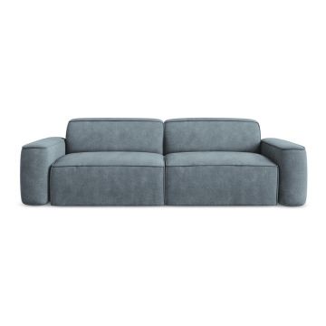 Canapea albastru prăfuit cu tapițerie din chenille 244 cm Omao – Makamii