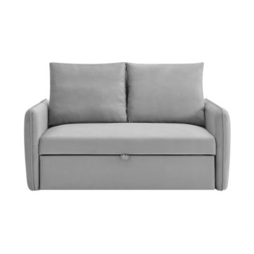 Canapea Ambrozio 2 Locuri Extensibila Gri, 140 Cm