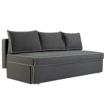 Canapea Extensibila New Modulo, 3 Locuri, Lada Depozitare, Gri, 194 Cm