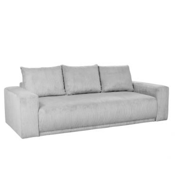 Canapea Extensibila Otis, 3 locuri, Lada Depozitare, Gri deschis, 240 Cm