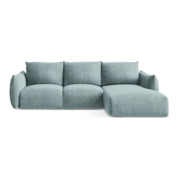 Colțar albastru extensibil (cu colț pe partea dreaptă/cu șezlong) Leila – Makamii