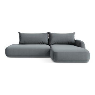 Colțar albastru prăfuit extensibil (cu colț pe partea dreaptă/cu șezlong) Hale – Makamii