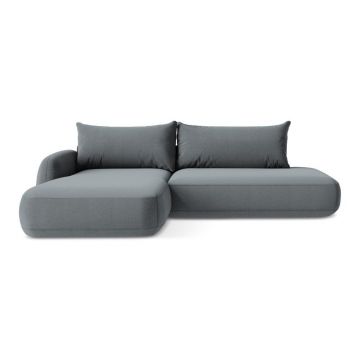 Colțar albastru prăfuit extensibil (cu colț pe partea stângă/cu șezlong) Hale – Makamii