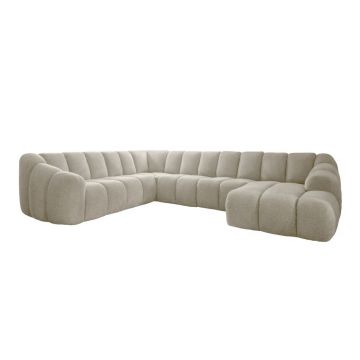 Colțar bej (cu colț pe partea stângă/în formă de 