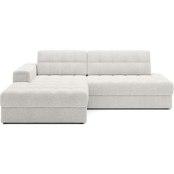 Colțar crem extensibil cu tapițerie din țesătură bouclé (cu colț pe partea stângă/cu șezlong) Blezalt – ELTAP