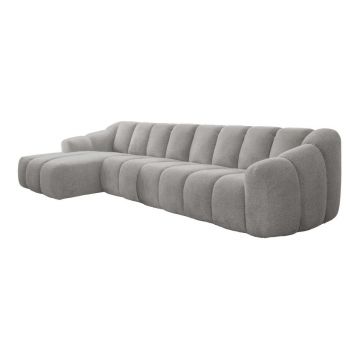 Colțar gri deschis (cu colț pe partea stângă/cu șezlong) Shell – Miuform