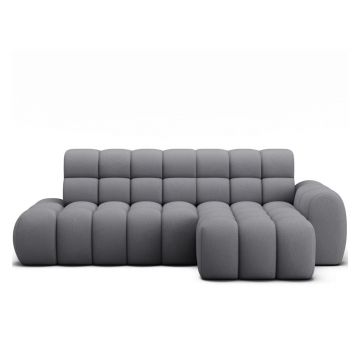 Colțar gri extensibil (cu colț pe partea dreaptă/cu șezlong) Ceedro – ELTAP