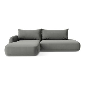 Colțar gri extensibil (cu colț pe partea stângă/cu șezlong) Hale – Makamii