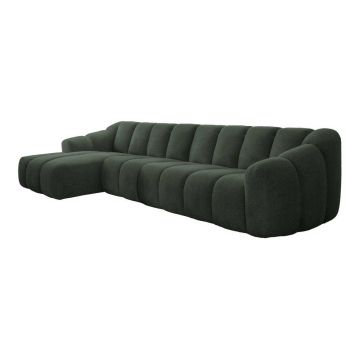 Colțar verde închis (cu colț pe partea stângă/cu șezlong) Shell – Miuform