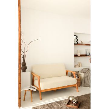 Canapea 2 locuri, Atelier del Sofa, 383EVN1264, Lemn, Alb