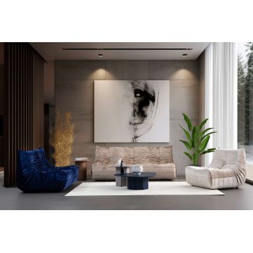 Canapea 2 locuri, Atelier del Sofa, 560ARE5219, Frame: No Frame Fountain Support With Chipboard, Albastru