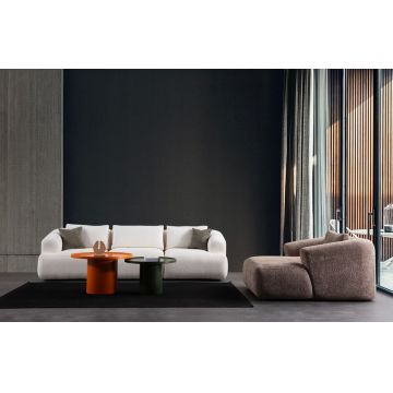 Canapea 2 locuri, Atelier del Sofa, 560ARE5246, Cadru: LEMN/PAL, Alb