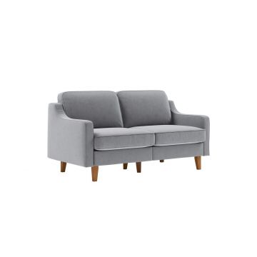 Canapea 2 locuri, Atelier del Sofa, 918CMF1141, Otel, Gri ceață / Nuc