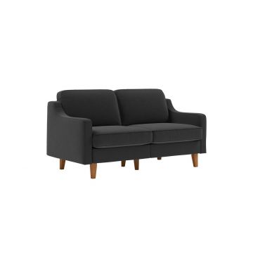 Canapea 2 locuri, Atelier del Sofa, 918CMF1143, Otel, Gri noapte / Nuc
