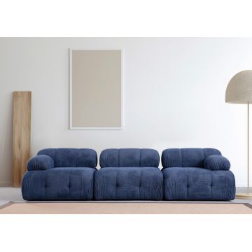 Canapea 3 locuri, Atelier del Sofa, 560ARE1559, Lemn de fag / PAL, Albastru
