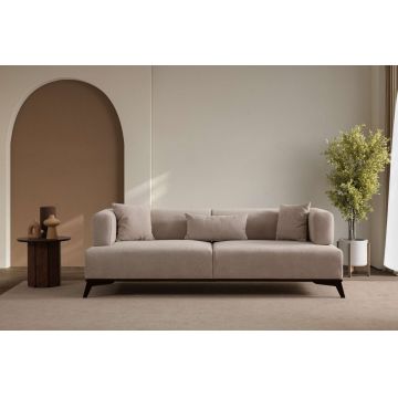 Canapea 3 locuri, Atelier del Sofa, 560ARE5213, Cadru: Lemn și PAL, Crem/Negru