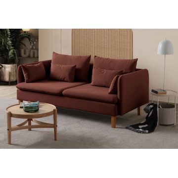 Canapea 3 locuri, Atelier del Sofa, 752EST1103, Lemn de carpen;PAL, Caramiziu