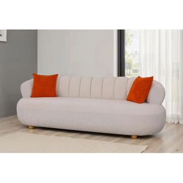 Canapea 3 locuri, Atelier del Sofa, 752EST1107, Lemn de carpen;PAL, Alb
