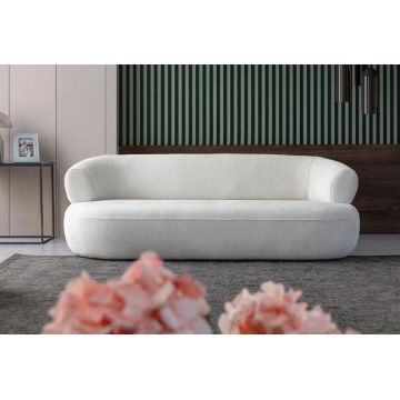 Canapea 3 locuri, Atelier del Sofa, 752EST1112, Lemn de carpen;PAL, Alb
