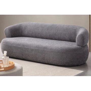 Canapea 3 locuri, Atelier del Sofa, 752EST1114, Lemn de carpen;PAL, Gri inchis