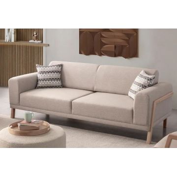 Canapea 3 locuri, Atelier del Sofa, 752EST1118, Lemn de carpen;PAL, Crem