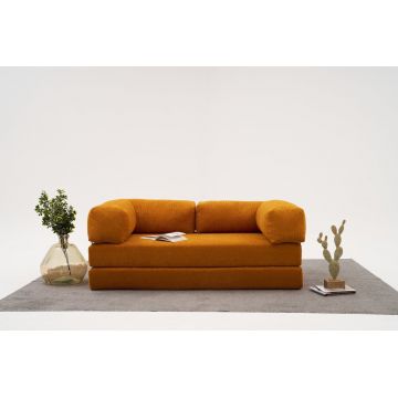 Canapea 3 locuri, Atelier del Sofa, 825BLC5222, Tesatura Chenille, Portocaliu