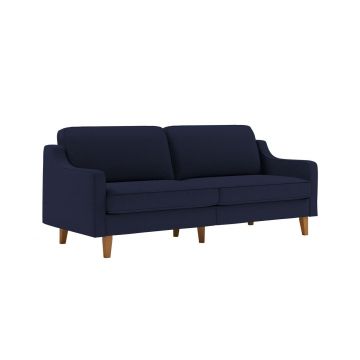 Canapea 3 locuri, Atelier del Sofa, 918CMF1164, Otel, Albastru noapte / Nuc