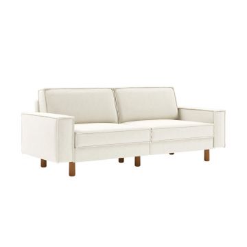 Canapea 3 locuri, Atelier del Sofa, 918CMF1230, Otel, Spumă de lapte / Nucă