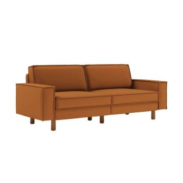 Canapea 3 locuri, Atelier del Sofa, 918CMF1233, Otel, Caramel / Nucă
