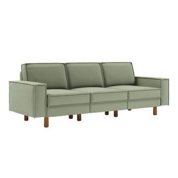 Canapea 3 locuri, Atelier del Sofa, 918CMF1251, Otel, Verde marin / Nuc