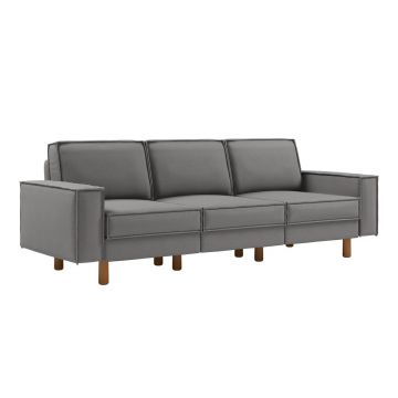 Canapea 3 locuri, Atelier del Sofa, 918CMF1257, Otel, Obsidian / Nuc