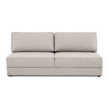 Canapea bej extensibilă/cu spațiu de depozitare 202 cm Dora – Scandic