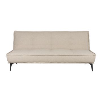 Canapea bej extensibilă cu tapițerie din țesătură bouclé 184 cm Cielke – White Label
