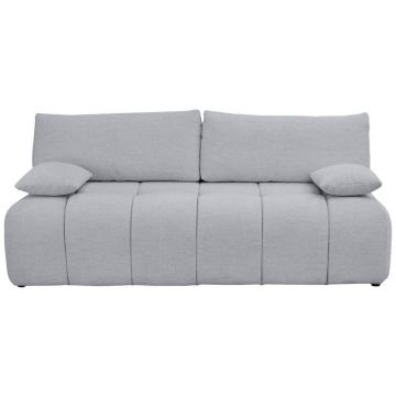 Canapea Boxspring textil gri deschis