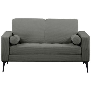 Canapea Cu 2 Locuri, textil, gri