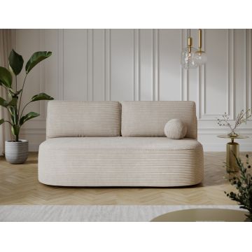 Canapea extensibila 2 locuri ELTAP, Lilana, 193x96x93 cm, lemn/poliester, bej deschis