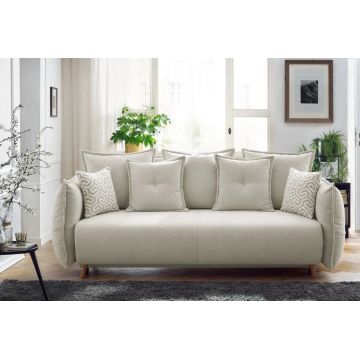 Canapea extensibila 3 locuri, Atelier del Sofa, 752EST1111, Lemn de carpen;PAL, Crem