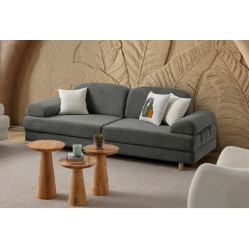 Canapea extensibila 3 locuri, Atelier del Sofa, 752EST1119, Lemn de carpen;PAL, Antracit