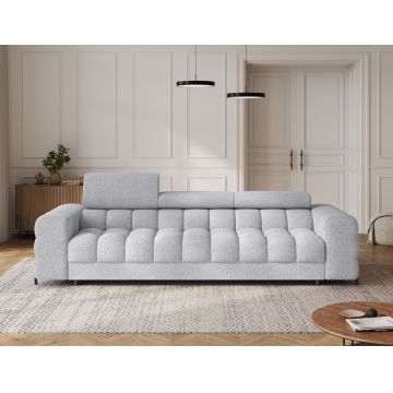 Canapea extensibila 3 locuri ELTAP, Festello, 260x100x96 cm, lemn/poliester, alb murdar