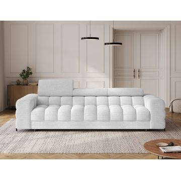 Canapea extensibila 3 locuri ELTAP, Festello, 260x100x96 cm, lemn/poliester, alb