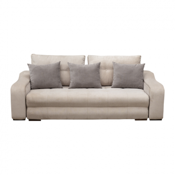 Canapea extensibila ATENA, 3 locuri, cu arcuri si lada depozitare, bej, 250x120x100 cm