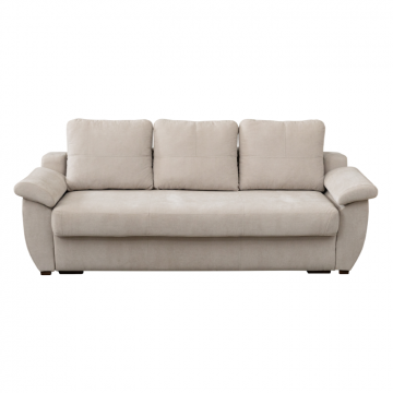 Canapea extensibila HAVANA, 3 locuri, cu arcuri si lada depozitare, bej, 240x100x100 cm