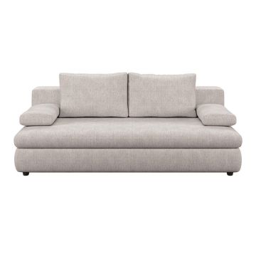 Canapea Extensibilă, lemn, plastic, textil, bej