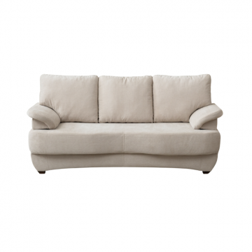 Canapea extensibila LOTUS, 3 locuri, cu arcuri si lada depozitare, bej, 200x100x90 cm