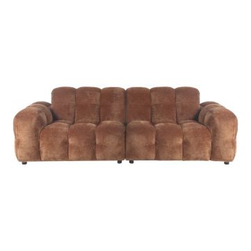 Canapea maro cu tapițerie din catifea 264 cm Hackman – Dutchbone