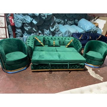 SET ALITA VERDE CANAPEA EXTENSIBILA+2 FOTOLII