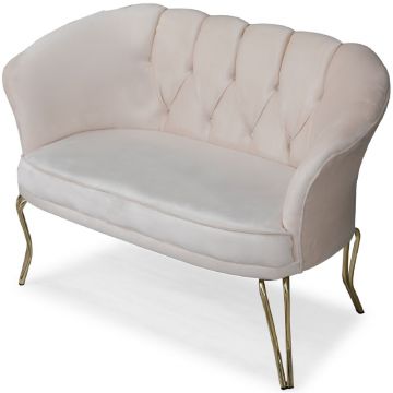 Canapea 2 locuri  Viena Homs,bej-auriu