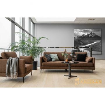 Canapea Anton, Fixă Cu Linii Rotunjite, Confort Sporit, 225x94x85 cm, Culoare La Alegere