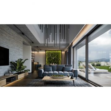 Canapea Belavio fixă 3 locuri, cu șezut matlasat și picioare metalice, 236x106x92 cm, culoare la alegere